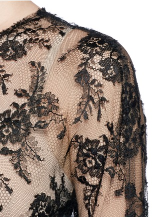 Detail View - Click To Enlarge - MS MIN - Sheer floral lace top
