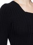Detail View - Click To Enlarge - MS MIN - One-shoulder wool blend sweater