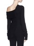 Back View - Click To Enlarge - MS MIN - One-shoulder wool blend sweater