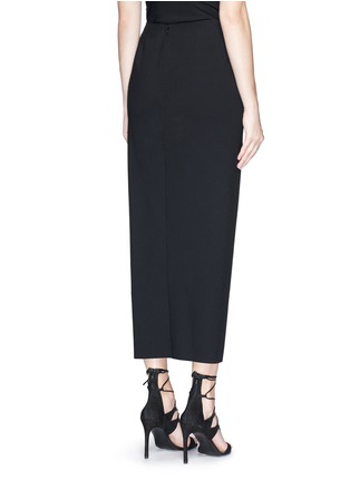 Back View - Click To Enlarge - MS MIN - Asymmetric mock wrap front crepe skirt
