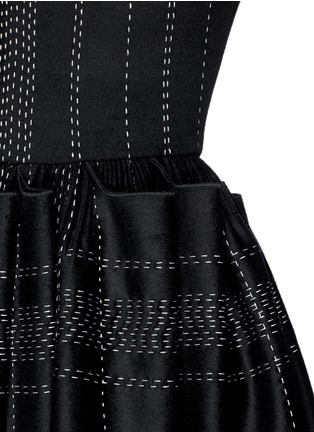 Detail View - Click To Enlarge - MS MIN - Stitch brushed wool blend dress