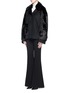Figure View - Click To Enlarge - MS MIN - Faux fur panel wool-cashmere coat