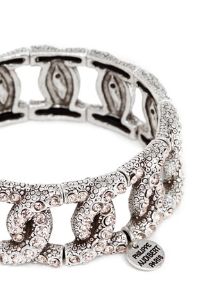 Detail View - Click To Enlarge - PHILIPPE AUDIBERT - 'Princess' crystal chain link elastic bracelet