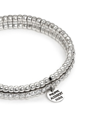 Detail View - Click To Enlarge - PHILIPPE AUDIBERT - 'Greene' crystal bead elastic bracelet