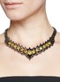 Figure View - Click To Enlarge - IOSSELLIANI - Asymmetric marquise cutwork collar necklace