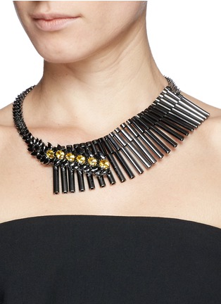Figure View - Click To Enlarge - IOSSELLIANI - Asymmetric marquise cut crystal choker necklace