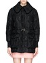 Main View - Click To Enlarge - MONCLER - 'Bettina' detachable hem lace overlay down jacket