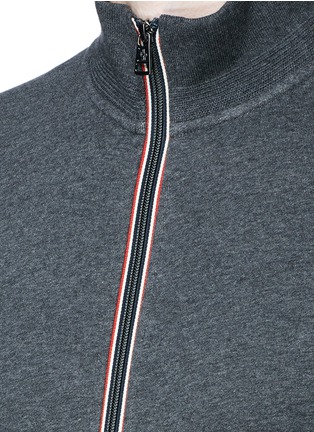 Detail View - Click To Enlarge - MONCLER - Signature trim cotton jacket