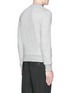 Back View - Click To Enlarge - MONCLER - Embossed logo cotton-wool sweatshirt