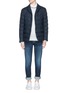 Figure View - Click To Enlarge - MONCLER - 'Rodin' chevron wool blend down jacket