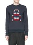Main View - Click To Enlarge - MONCLER - Down jacket embroidery sweatshirt
