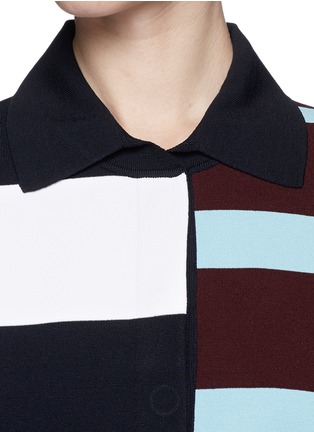 Detail View - Click To Enlarge - STELLA MCCARTNEY - Multi stripe knit polo pullover