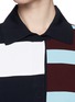 Detail View - Click To Enlarge - STELLA MCCARTNEY - Multi stripe knit polo pullover