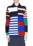 Main View - Click To Enlarge - STELLA MCCARTNEY - Multi stripe knit polo pullover