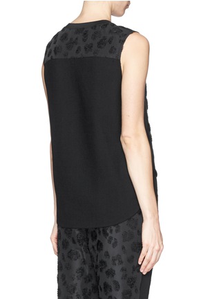 Back View - Click To Enlarge - 3.1 PHILLIP LIM - Silk wool combo leopard spot tank top
