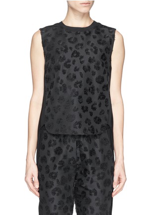 Main View - Click To Enlarge - 3.1 PHILLIP LIM - Silk wool combo leopard spot tank top