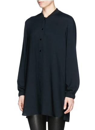 Front View - Click To Enlarge - 3.1 PHILLIP LIM - Lace back waistband bomber shirt tunic