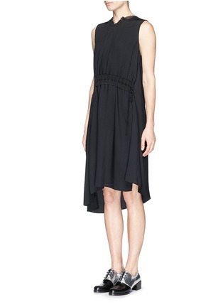Front View - Click To Enlarge - 3.1 PHILLIP LIM - Smock silk drawstring waist twill dress