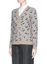 Front View - Click To Enlarge - 3.1 PHILLIP LIM - Leopard jacquard wool-blend knit cardigan