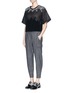 Figure View - Click To Enlarge - 3.1 PHILLIP LIM - Floral lace embroidery silk T-shirt