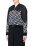 Front View - Click To Enlarge - 3.1 PHILLIP LIM - Silk trim floral lace embroidery bomber jacket