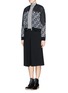 Figure View - Click To Enlarge - 3.1 PHILLIP LIM - Silk trim floral lace embroidery bomber jacket