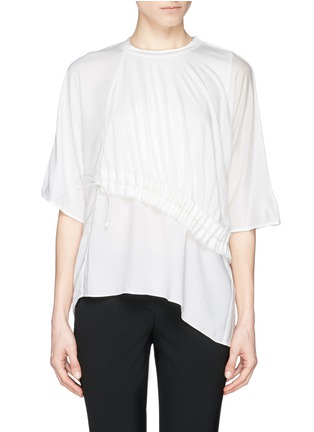 Main View - Click To Enlarge - 3.1 PHILLIP LIM - Asymmetric overlay lace waistband T-shirt