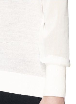 Detail View - Click To Enlarge - 3.1 PHILLIP LIM - Silk chiffon sleeve wool cardigan