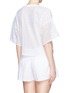Back View - Click To Enlarge - 3.1 PHILLIP LIM - Mixed lace cropped shirt