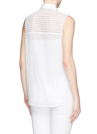 Back View - Click To Enlarge - 3.1 PHILLIP LIM - Mixed lace sleeveless shirt
