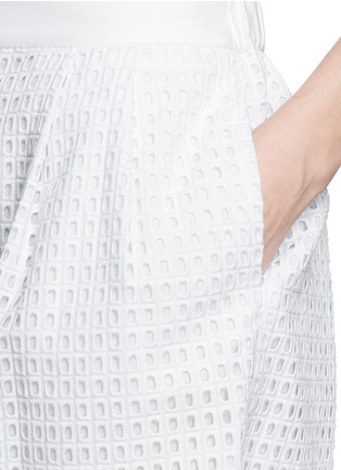 Detail View - Click To Enlarge - 3.1 PHILLIP LIM - Elastic back waist eyelet lace shorts
