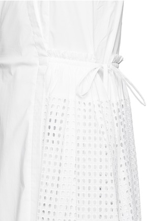 Detail View - Click To Enlarge - 3.1 PHILLIP LIM - Asymmetric lace godet cotton dress