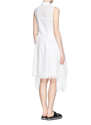 Back View - Click To Enlarge - 3.1 PHILLIP LIM - Asymmetric lace godet cotton dress