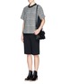 Figure View - Click To Enlarge - 3.1 PHILLIP LIM - Twill panel Glen plaid mock neck top