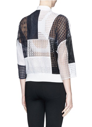 Back View - Click To Enlarge - 3.1 PHILLIP LIM - Mixed patchwork lace bomber jacket
