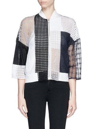 Main View - Click To Enlarge - 3.1 PHILLIP LIM - Mixed patchwork lace bomber jacket