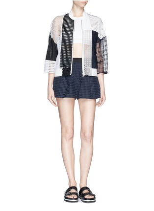 Figure View - Click To Enlarge - 3.1 PHILLIP LIM - Mixed patchwork lace bomber jacket