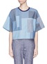 Main View - Click To Enlarge - 3.1 PHILLIP LIM - Denim patchwork wide sleeve T-shirt