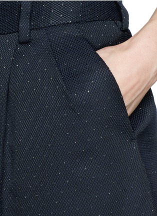 Detail View - Click To Enlarge - 3.1 PHILLIP LIM - Metallic micro dot pleat shorts