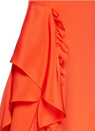 Detail View - Click To Enlarge - 3.1 PHILLIP LIM - Cascading ruffle trim silk crepe dress