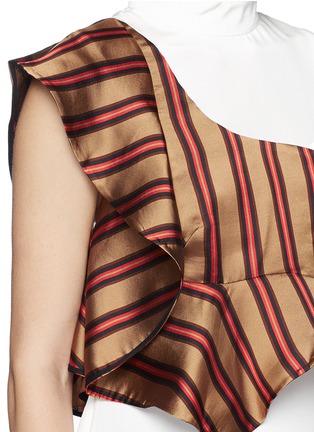 Detail View - Click To Enlarge - 3.1 PHILLIP LIM - Cascading stripe panel silk satin top