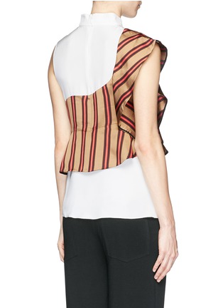 Back View - Click To Enlarge - 3.1 PHILLIP LIM - Cascading stripe panel silk satin top