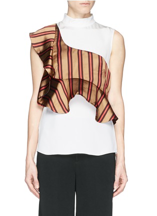 Main View - Click To Enlarge - 3.1 PHILLIP LIM - Cascading stripe panel silk satin top