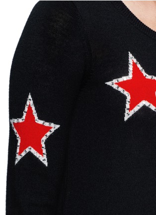 Detail View - Click To Enlarge - MARKUS LUPFER - 'Star Intarsia Jewelled' April cardigan