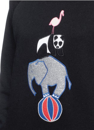 Detail View - Click To Enlarge - MARKUS LUPFER - 'Circus Pile-Up' appliqué Anna sweatshirt