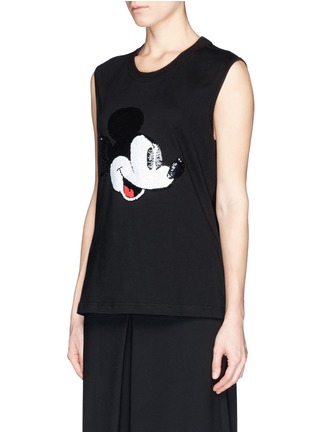 Front View - Click To Enlarge - MARKUS LUPFER - x Disney 'Vintage Mickey' sequin Hetty tank top