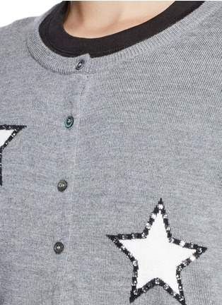 Detail View - Click To Enlarge - MARKUS LUPFER - 'Star Intarsia Jewelled' April cardigan