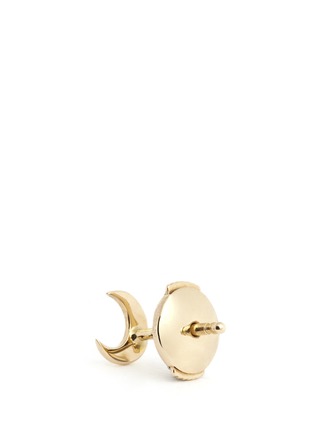 Back View - Click To Enlarge - LOQUET LONDON - 14k yellow gold moon single earring - Intuition