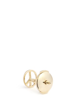 Detail View - Click To Enlarge - LOQUET LONDON - 14k yellow gold peace single earring - Serenity