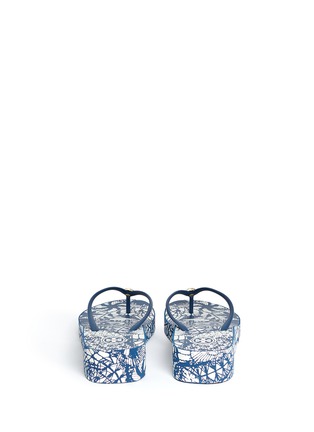 Back View - Click To Enlarge - TORY BURCH - 'Thandie' dreamcatcher print wedge flip flops